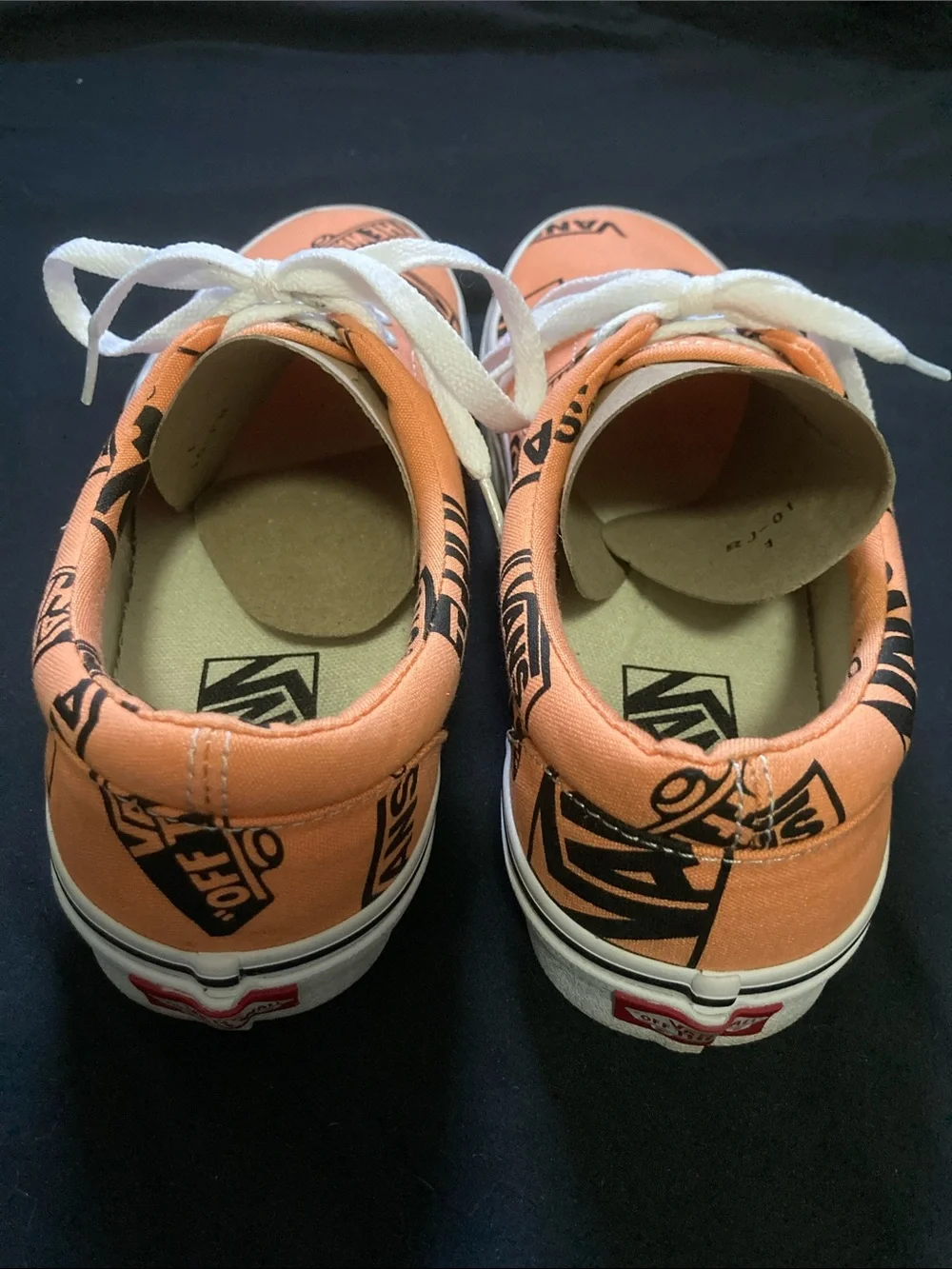 Vans Era Skate Sneakers Off The Wall Orange Logo Low-Top Women 8 Men 6.5